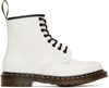 DR. MARTENS' WHITE 1460 ANKLE BOOTS