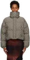Misbhv Monogram-print Cropped Puffer Jacket In Mlc