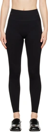 Max Mara Elasticated Waist Leggings In 005 Black