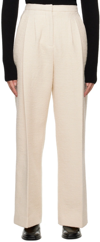 Mark Kenly Domino Tan Off-white Priscilla Trousers In Ivory