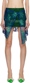 Nué Green Flora Miniskirt In Emerald