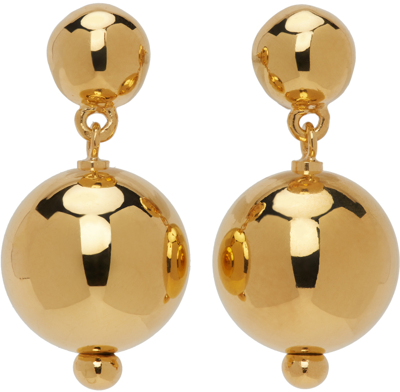 Sophie Buhai Gold Ball Drop Earrings In 18k Gold Vermeil