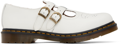 Dr. Martens White Smooth 8065 Mary Jane Oxfords In Black