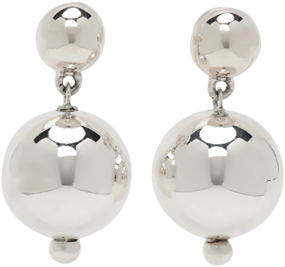 Sophie Buhai Silver Ball Earrings In White