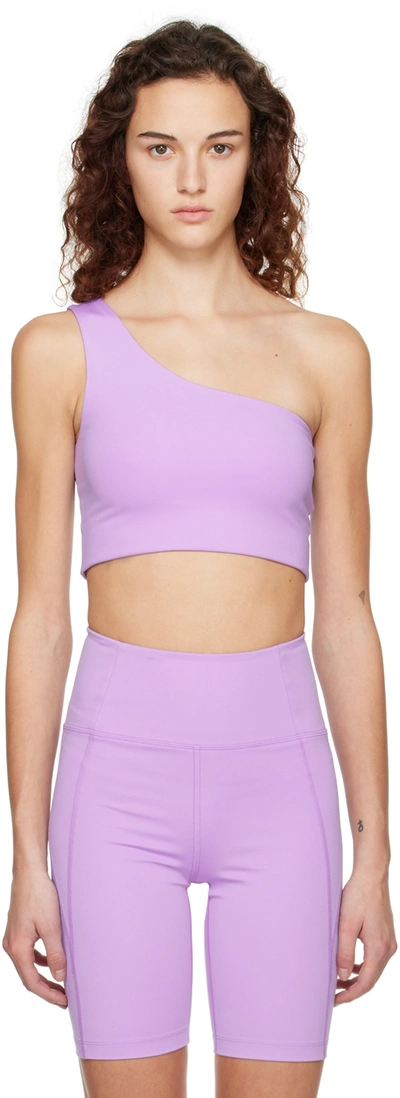 Girlfriend Collective Purple Bianca Sport Bra In Bougainvillea