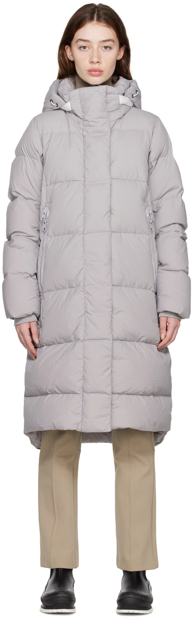 Canada Goose Byward Hooded Grosgrain-trimmed Quilted Shell Down Parka In 439 Moonstone Grey