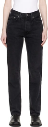 Agolde 90's Pinch Waist Jeans In Conduct (washed Blac