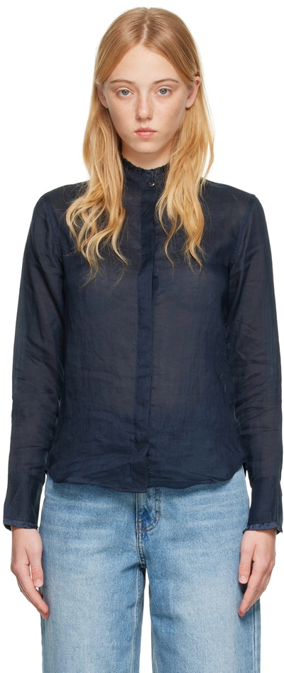 Rag & Bone Navy Jordan Shirt In Sal
