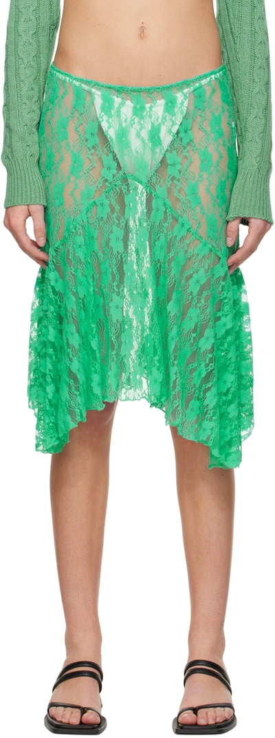 Gimaguas Green Florence Midi Skirt In Turquoise