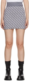 Burberry Wool-blend Jacquard Mini Skirt In Dark Charcoal Blue