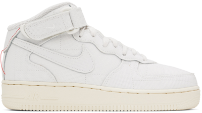 Nike White Air Force 1 '07 Mid Sneakers In Summit White/summit