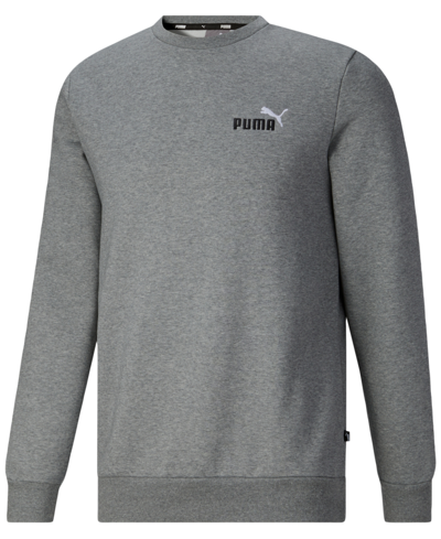 Puma Men's Embroidered-logo Crewneck Sweatshirt In Mgh