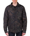 Schott Quilted Down Shirt Jacket In Camo