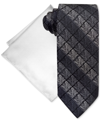 STEVE HARVEY MEN'S STRIPE TIE & POCKET SQUARE SET