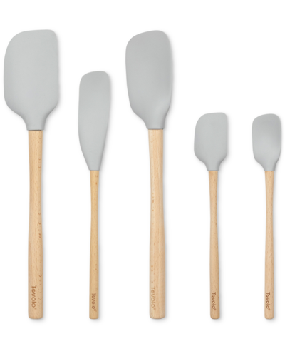 Tovolo 5-pc. Flex-core Wood-handle Kitchen Spatula Set In Gray