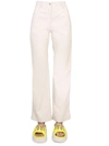 Msgm High Waist Women's Pants In Ivory