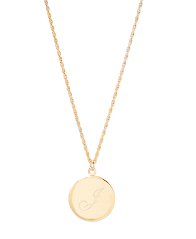 Brook & York Isla Initial Locket Necklace In K Gold Plated- J