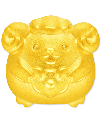 Chow Tai Fook Shengxiao Zodiac Charm Pendant In 24k Gold In Sheep