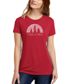 Shop La Pop Art Women's Premium Blend Nature Lover Word Art T-shirt In Red