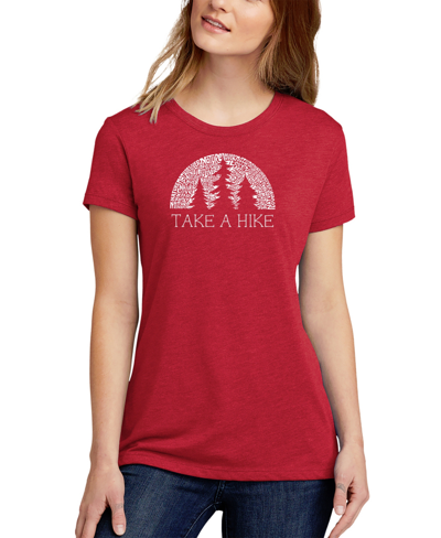 La Pop Art Women's Premium Blend Nature Lover Word Art T-shirt In Red