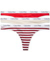 Calvin Klein Carousel Thong 3-pack In Tap,exact,stripe