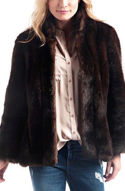 Donna Salyers Fabulous-furs Favorite Faux Fur Jacket In Sable