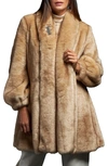 DONNA SALYERS FABULOUS-FURS LUXE CHAMPAGNE WISHES FAUX FUR COAT