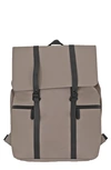 Duchamp Foldover Rubberized Backpack In Taupe