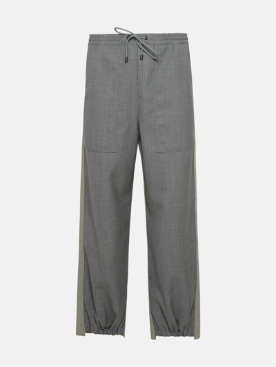 Etro Gray Wool Pants In Grey