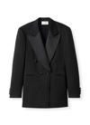 St John Wool Blend Crepe Jacket In Black