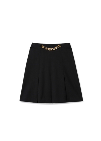 St John Twill Skirt With Chain In Black