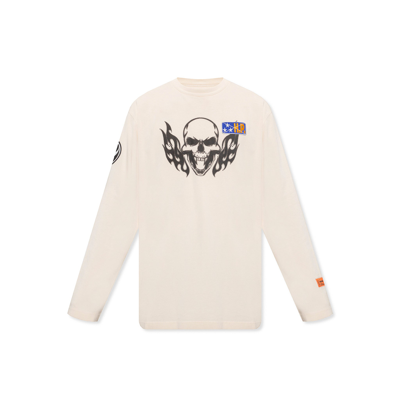 Heron Preston Logo Long Sleeved T-shirt In White