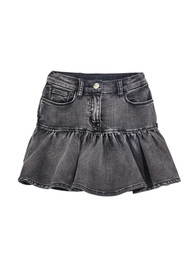 Monnalisa Chip ‘n' Dale Denim Skirt In Black
