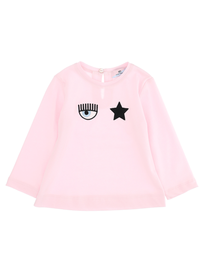 Chiara Ferragni Kids'   Eyestar Jersey T-shirt In Rosa Fairy Tale