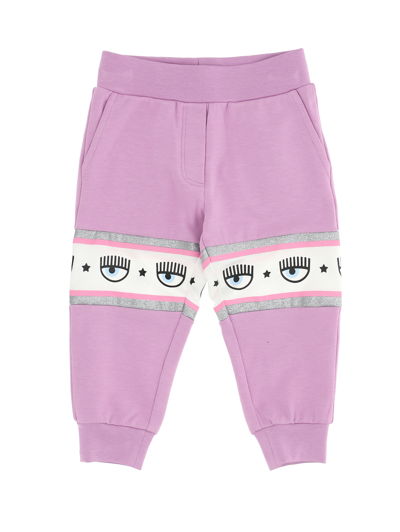 Chiara Ferragni Kids'   Maxi Logomania Jersey Joggers In Violet Tulle