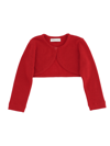 Monnalisa Red Cardigan For Girl In Ruby Red