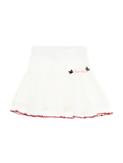 Monnalisa Kids'   Fleece Skirt With Waistband In Cream