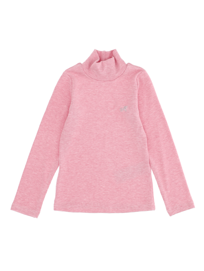 Monnalisa Kids'   Ribbed Viscose Turtleneck In Blush Pink