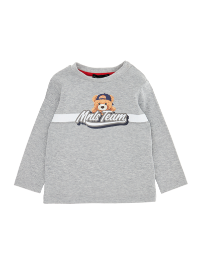 Monnalisa Kids'   Jersey T-shirt With Logo In Grey