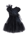 MONNALISA MONNALISA  SILK-TOUCH TULLE DRESS WITH BOW