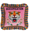 GUCCI EMBROIDERED VELVET CUSHION