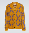 MARNI INTARSIA MOHAIR-BLEND CARDIGAN