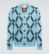 MARNI INTARSIA MOHAIR-BLEND CARDIGAN