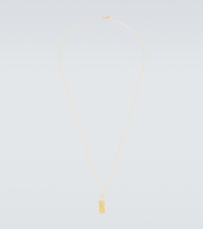 Elhanati Palma Tag Small 18kt Gold Necklace In 18kt Solid Yellow Gold