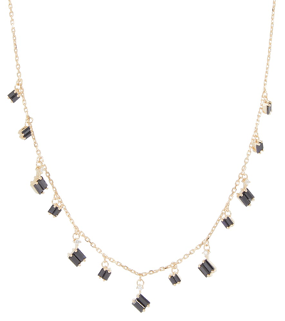 Suzanne Kalan Cascade 18kt Gold Necklace With Sapphires And Diamonds In Black Saphhire/yg