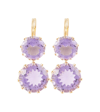 ILEANA MAKRI 18KT YELLOW GOLD EARRINGS WITH AMETHYSTS