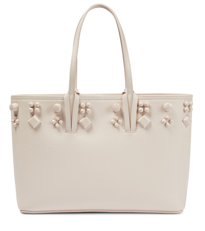 Christian Louboutin Cabata Small Leather Tote Bag In Leche/leche