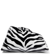 Attico White And Black 8.30pm Leather Clutch Bag In White/black