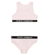 Dolce & Gabbana Logo-trim Underwear Set In Very Light Poweder Pink