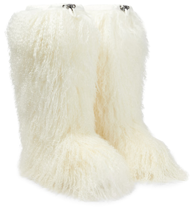 Bogner Lake Louise Shearling Boots In White